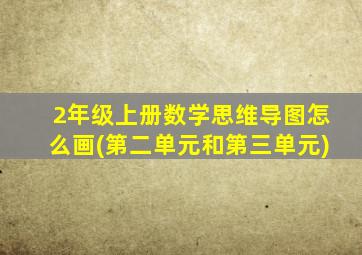 2年级上册数学思维导图怎么画(第二单元和第三单元)