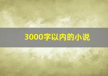 3000字以内的小说