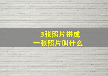 3张照片拼成一张照片叫什么