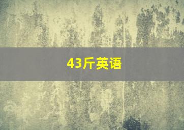 43斤英语