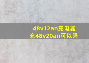 48v12an充电器充48v20an可以吗