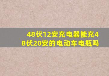 48伏12安充电器能充48伏20安的电动车电瓶吗