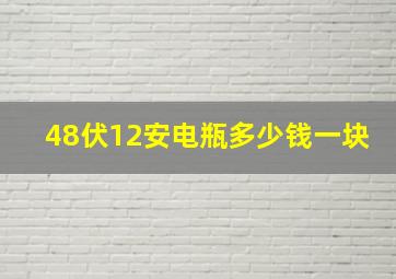 48伏12安电瓶多少钱一块