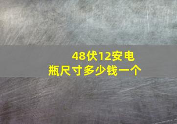 48伏12安电瓶尺寸多少钱一个