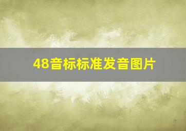 48音标标准发音图片