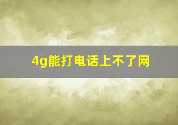 4g能打电话上不了网