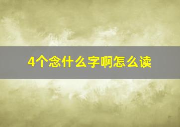 4个念什么字啊怎么读