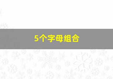 5个字母组合