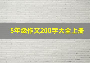 5年级作文200字大全上册