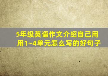 5年级英语作文介绍自己用用1~4单元怎么写的好句子