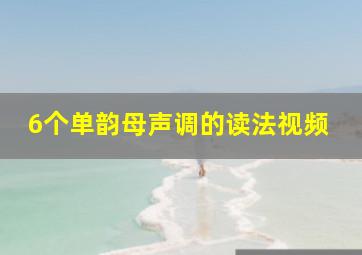 6个单韵母声调的读法视频