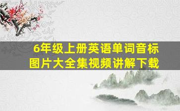 6年级上册英语单词音标图片大全集视频讲解下载