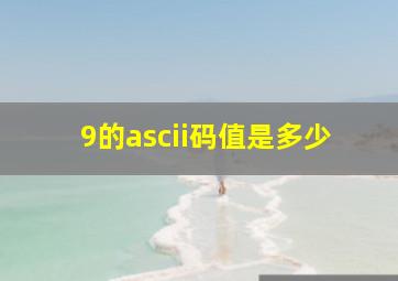 9的ascii码值是多少