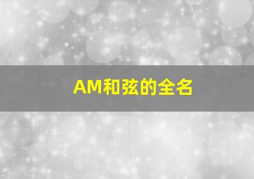 AM和弦的全名