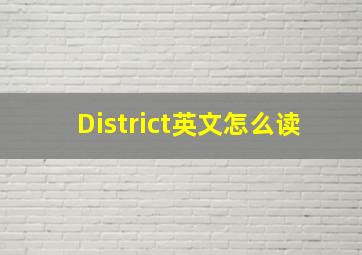 District英文怎么读