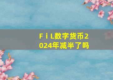 FⅰL数字货币2024年减半了吗