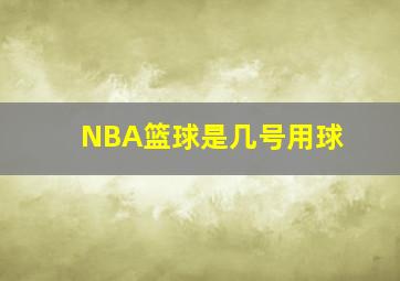 NBA篮球是几号用球