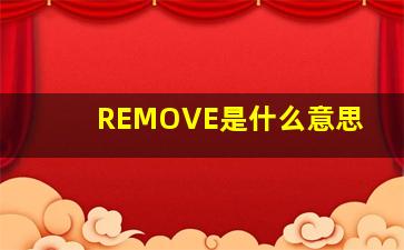 REMOVE是什么意思