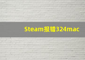 Steam报错324mac