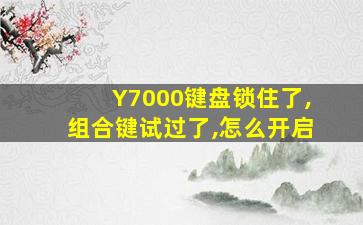 Y7000键盘锁住了,组合键试过了,怎么开启