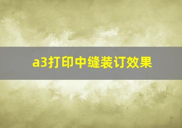 a3打印中缝装订效果