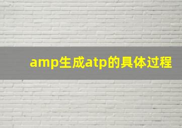 amp生成atp的具体过程