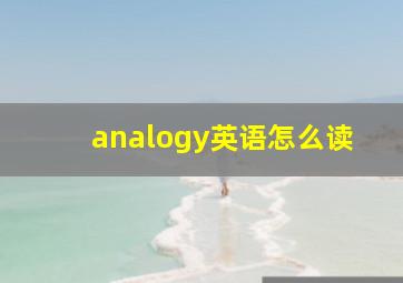 analogy英语怎么读