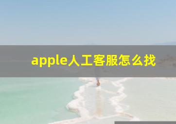 apple人工客服怎么找