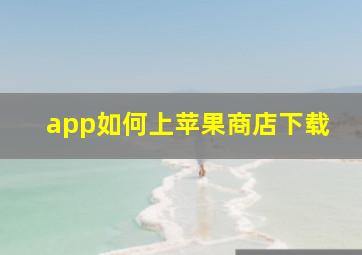 app如何上苹果商店下载