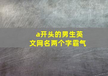 a开头的男生英文网名两个字霸气