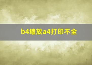 b4缩放a4打印不全