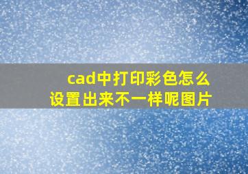 cad中打印彩色怎么设置出来不一样呢图片