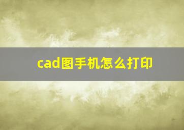 cad图手机怎么打印