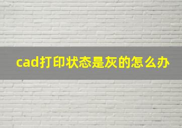 cad打印状态是灰的怎么办