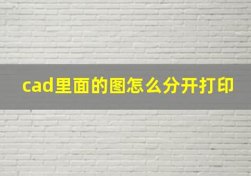 cad里面的图怎么分开打印