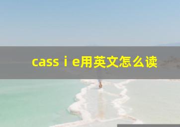 cassⅰe用英文怎么读