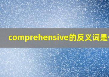 comprehensive的反义词是什么