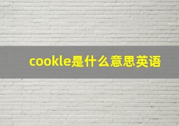 cookle是什么意思英语