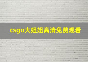 csgo大姐姐高清免费观看