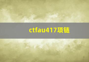 ctfau417项链