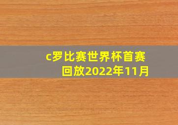 c罗比赛世界杯首赛回放2022年11月