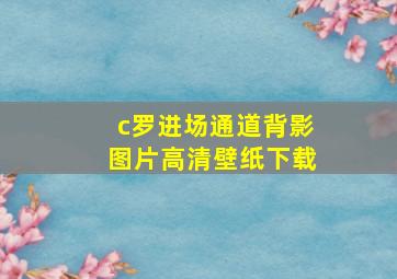 c罗进场通道背影图片高清壁纸下载