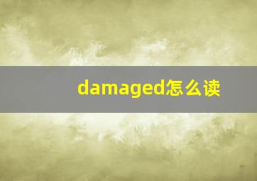 damaged怎么读