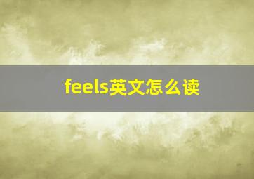 feels英文怎么读