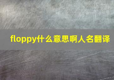 floppy什么意思啊人名翻译