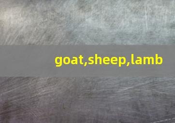 goat,sheep,lamb