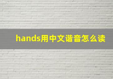 hands用中文谐音怎么读