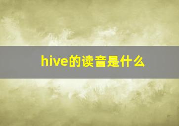 hive的读音是什么