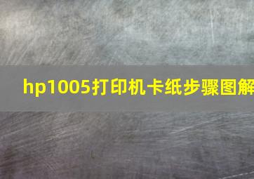 hp1005打印机卡纸步骤图解