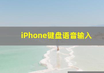 iPhone键盘语音输入